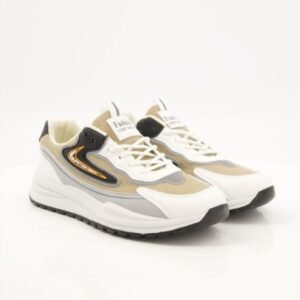 White & Beige Casual Sneaker