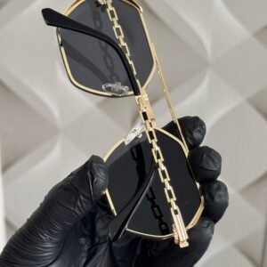 Double Beam Polygonal metal Frame Sunglasses