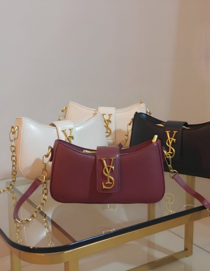 Noir Luxe Y-Chain Shoulder Bag